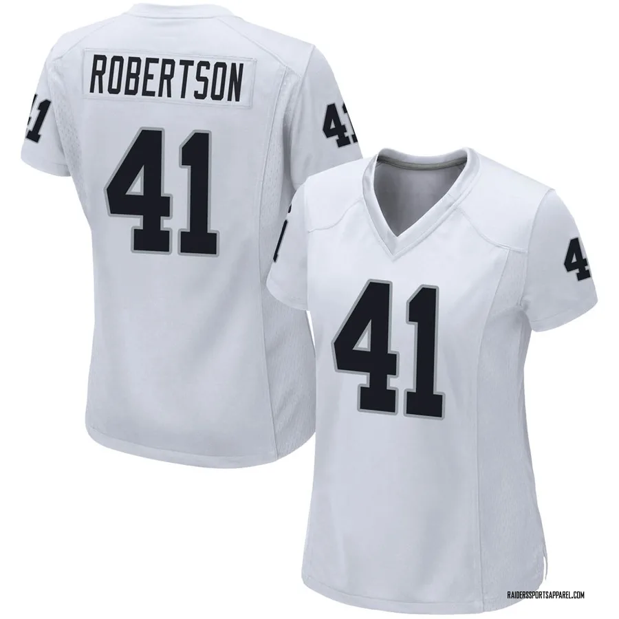 Amik Robertson Las Vegas Raiders Men's Legend White Color Rush T-Shirt