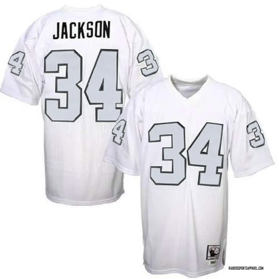 Mitchell & Ness Men's Bo Jackson Black, Silver Las Vegas Raiders