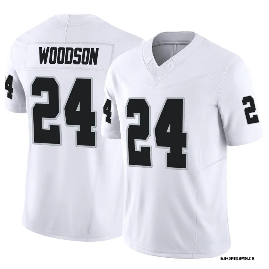 Charles Woodson Limited No.24 White Vapor Untouchable Women's Raiders Jersey