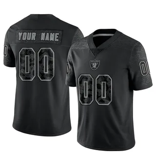 Men's Las Vegas Raiders Nike Black Custom Game Jersey