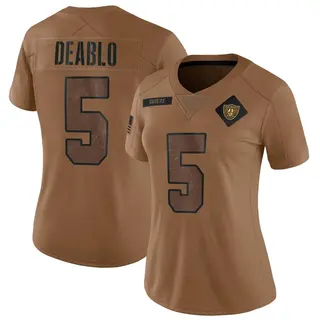 Divine Deablo Las Vegas Raiders Men's Name & Number Logo T-Shirt - Ash