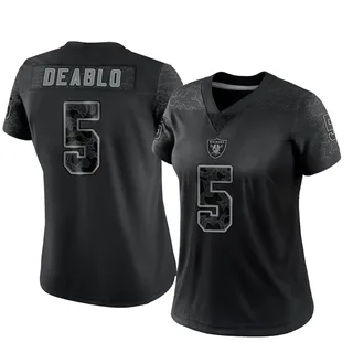 Men's Nike Divine Deablo Black Las Vegas Raiders Player Game Jersey Size: 4XL