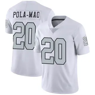 Nike Isaiah Pola-Mao Las Vegas Raiders Men's Legend White Color Rush Jersey