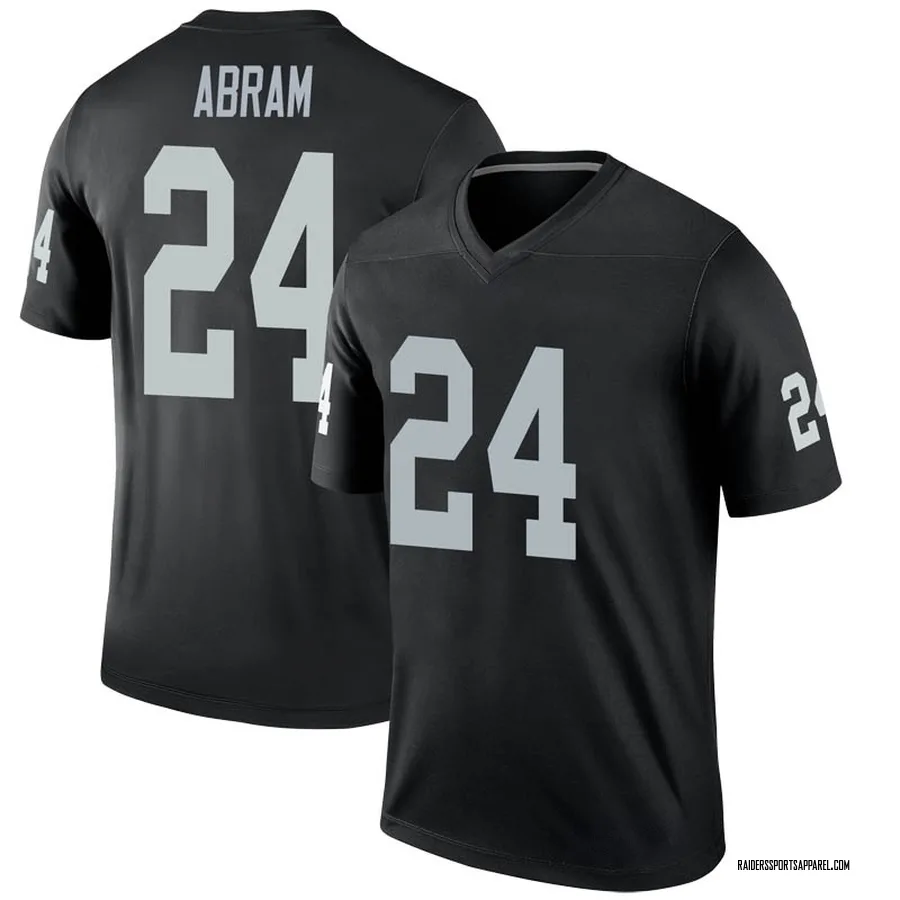 Nike Raiders 24 Johnathan Abram White Color Rush Limited Jersey