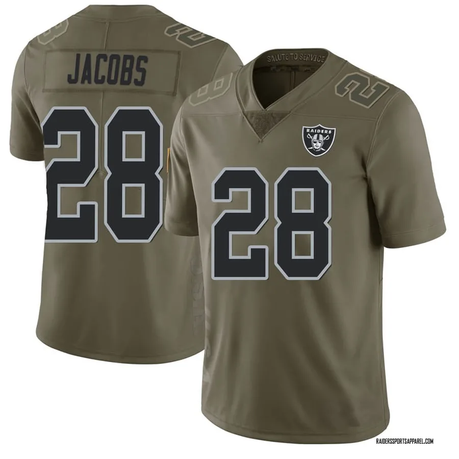 Josh Jacobs Las Vegas Raiders 28 Black And White Vapor Limited