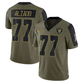 Youth Nike Josh Jacobs Olive Las Vegas Raiders 2021 Salute to Service Game Jersey