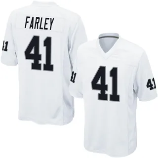 Matthias Farley Las Vegas Raiders Men's Name & Number Logo T-Shirt - Ash