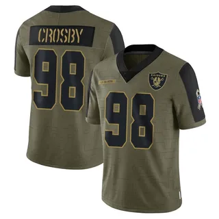 Maxx Crosby Las Vegas Raiders 98 Olive Vapor Limited Player Jersey