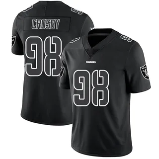 Oakland Raiders #98 Maxx Crosby Women's Pink Limited Rush Fashion