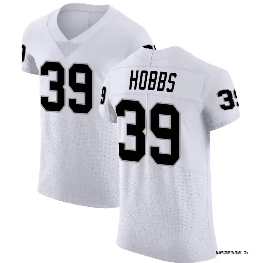 Nate Hobbs Las Vegas Raiders Men's Elite Vapor Untouchable Nike Jersey -  White