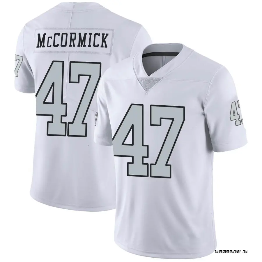Sincere McCormick Las Vegas Raiders Men's Limited Color Rush Nike Jersey -  White