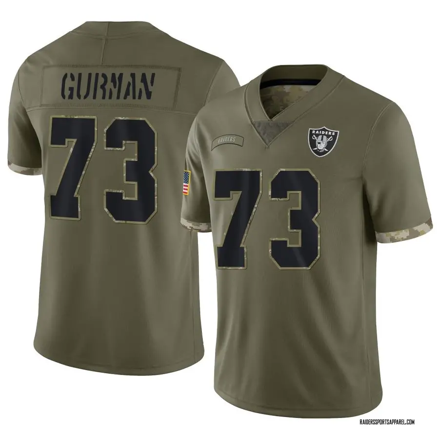 Vitaliy Gurman Las Vegas Raiders Men's Limited 2022 Salute To Service Nike  Jersey - Olive