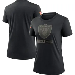 Zamir White Las Vegas Raiders Women's White Black 2020 Salute To Service  Sideline Performance Long Sleeve