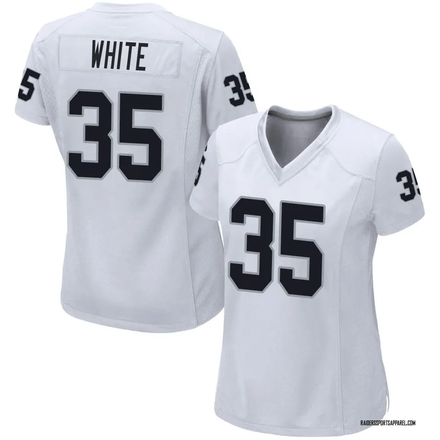 Zamir White Women's Nike Black Las Vegas Raiders Custom Game Jersey Size: Small